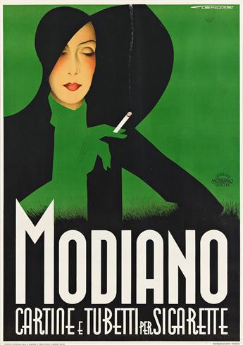 FRANZ LENHART (1898-1992). MODIANO. 1935. 54¾x38¾ inches, 139x98½ cm. Grafiche Modiano, Trieste.                                                 